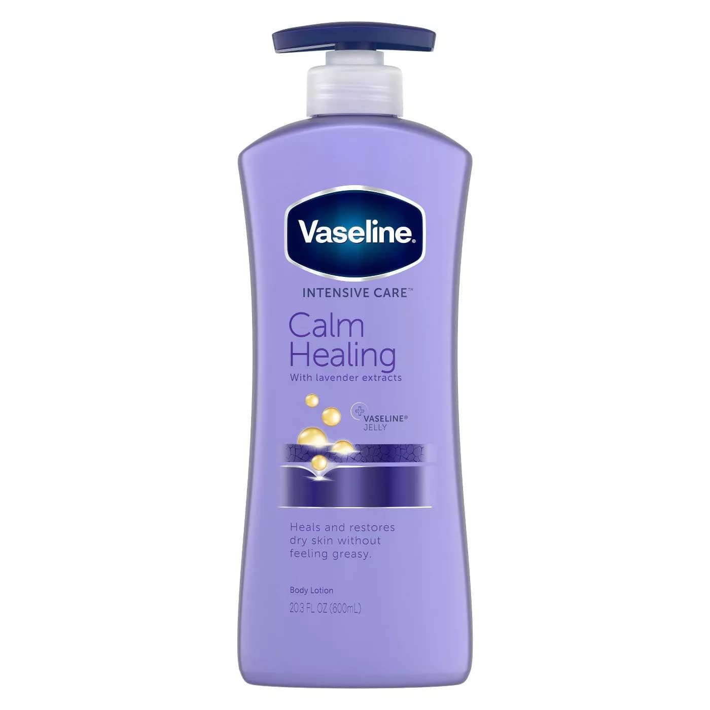 Vaseline Intensive Care Calm Healing body lotion on a white background