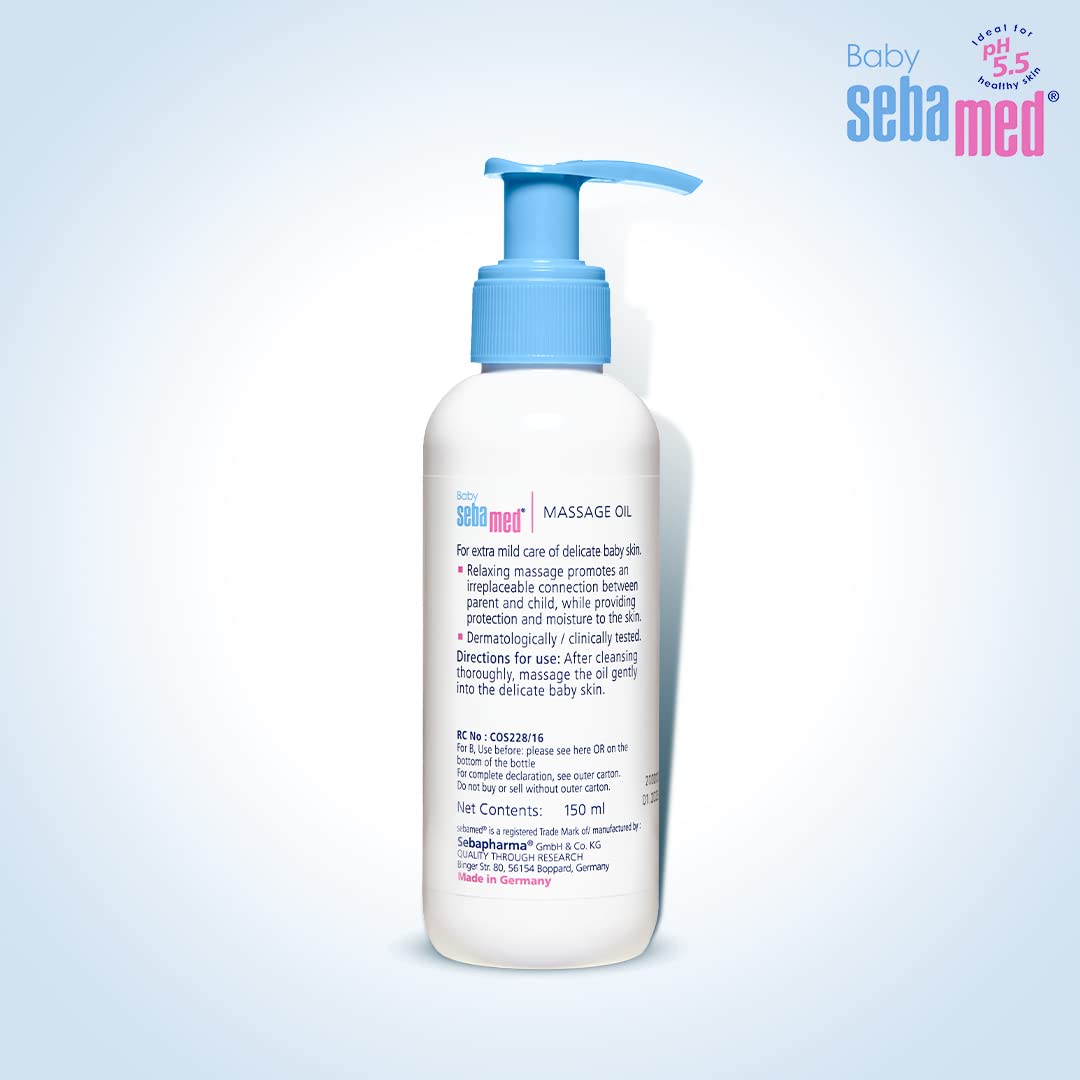 Lightweight Sebamed oil for baby massage