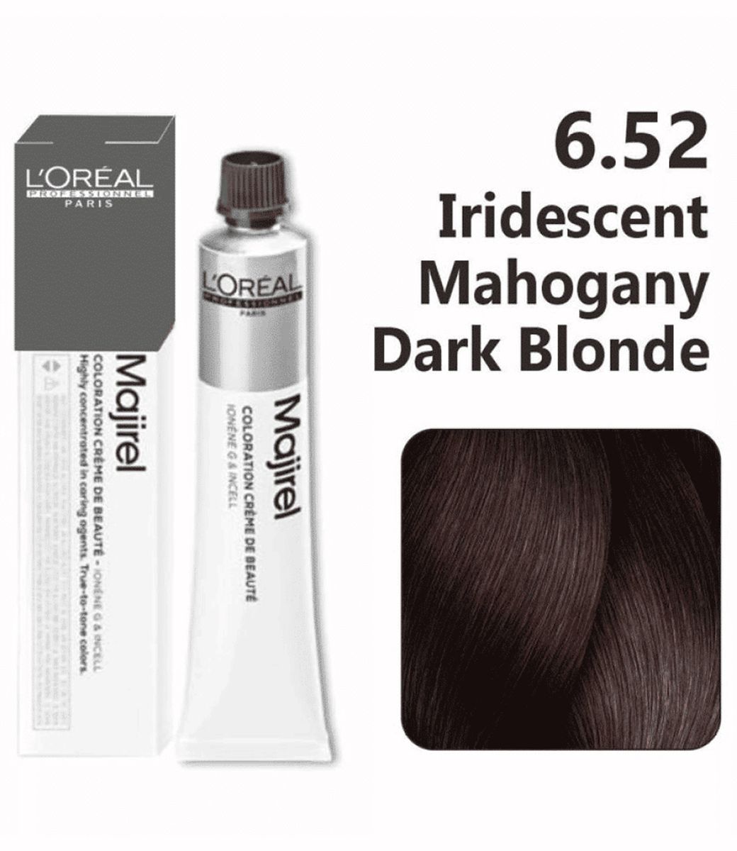 Loreal Professional Majirel Hair Color 6.52 (Irisdescent Mahogany Dark Blonde) - Mix 1:1.5 - (49.5g) - Indicrest