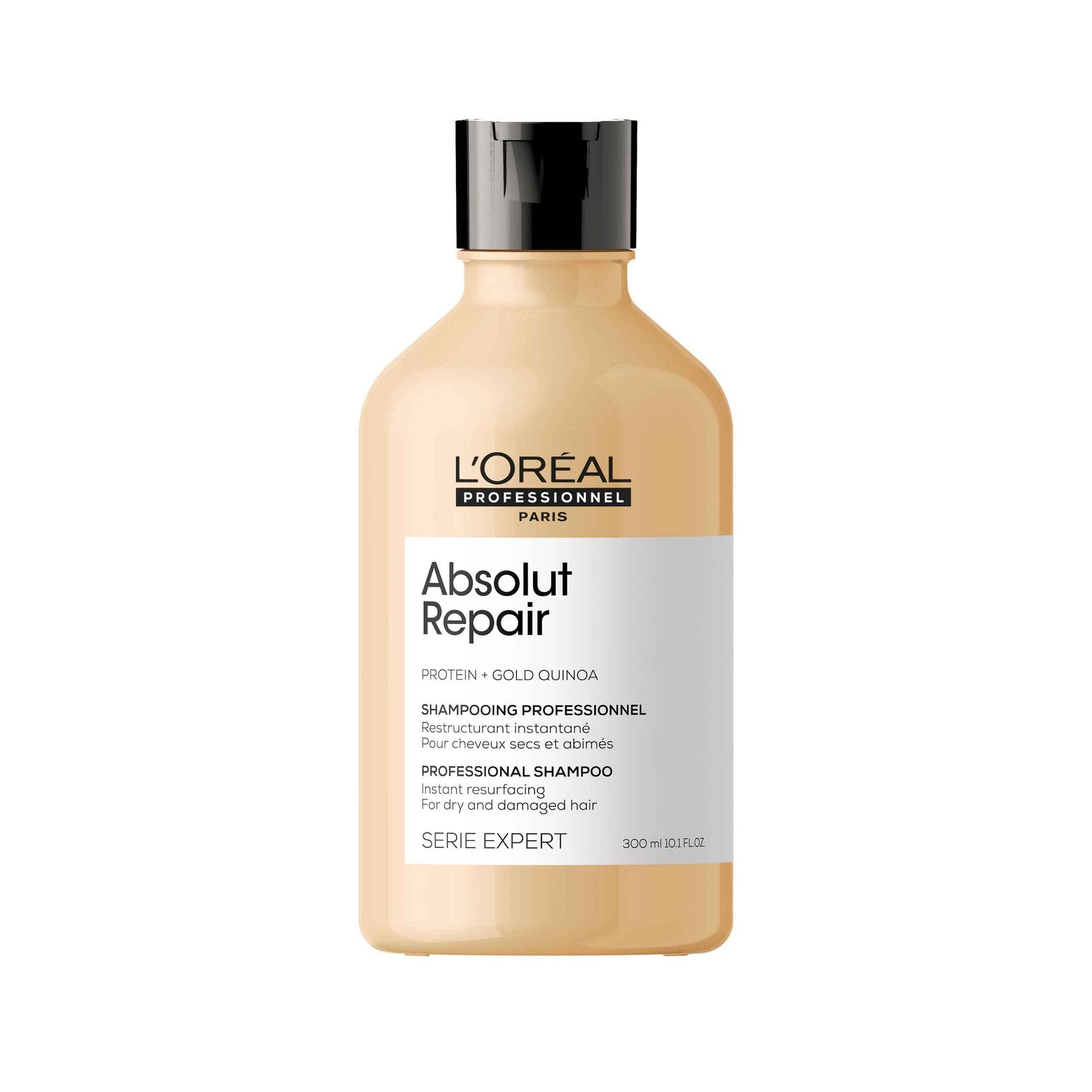 L'Oreal  Professionnel Paris Absolut Repair Shampoo With Protein + Gold Quinoa - (300ml) - Indicrest