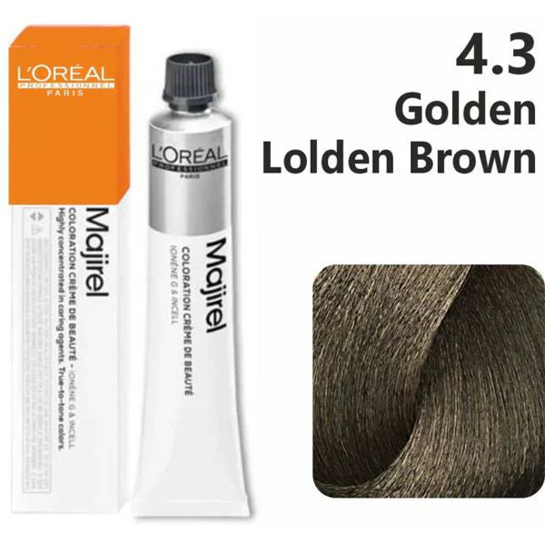 L'Oreal  Professionnel Paris - Majirel - 4.3 (Golden Brown) - Mix 1:1.5 - (49.5g) - Indicrest