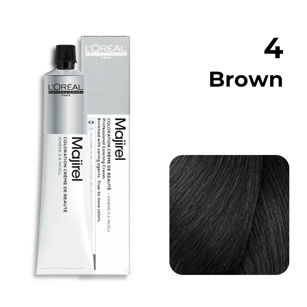 L'Oreal  Professionnel Paris - Majirel - 4 (Brown) - Mix 1:1.5 - (49.5g) - Indicrest