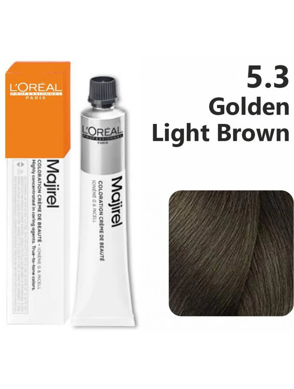 L'Oreal  Professionnel Paris - Majirel - 5.3 (Golden Light Brown) - Mix 1:1.5 - (49.5g) - Indicrest
