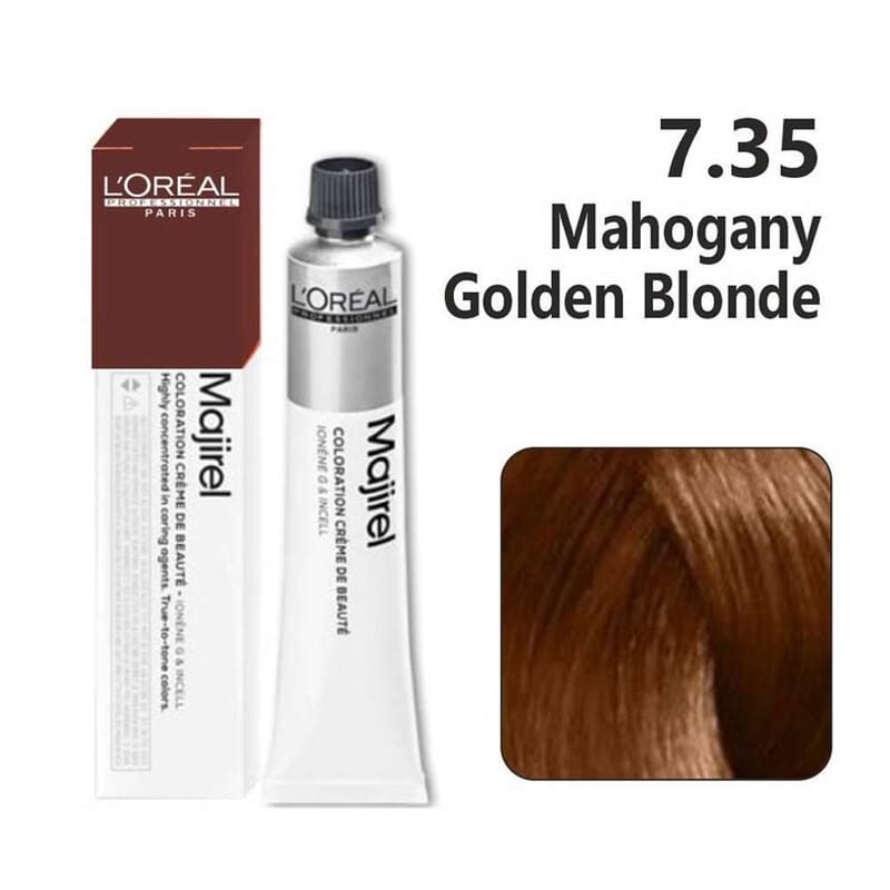 L'Oreal  Professionnel Paris - Majirel - 7.35 (Mahogany Golden Blonde) - Mix 1:1.5 - (49.5g) - Indicrest