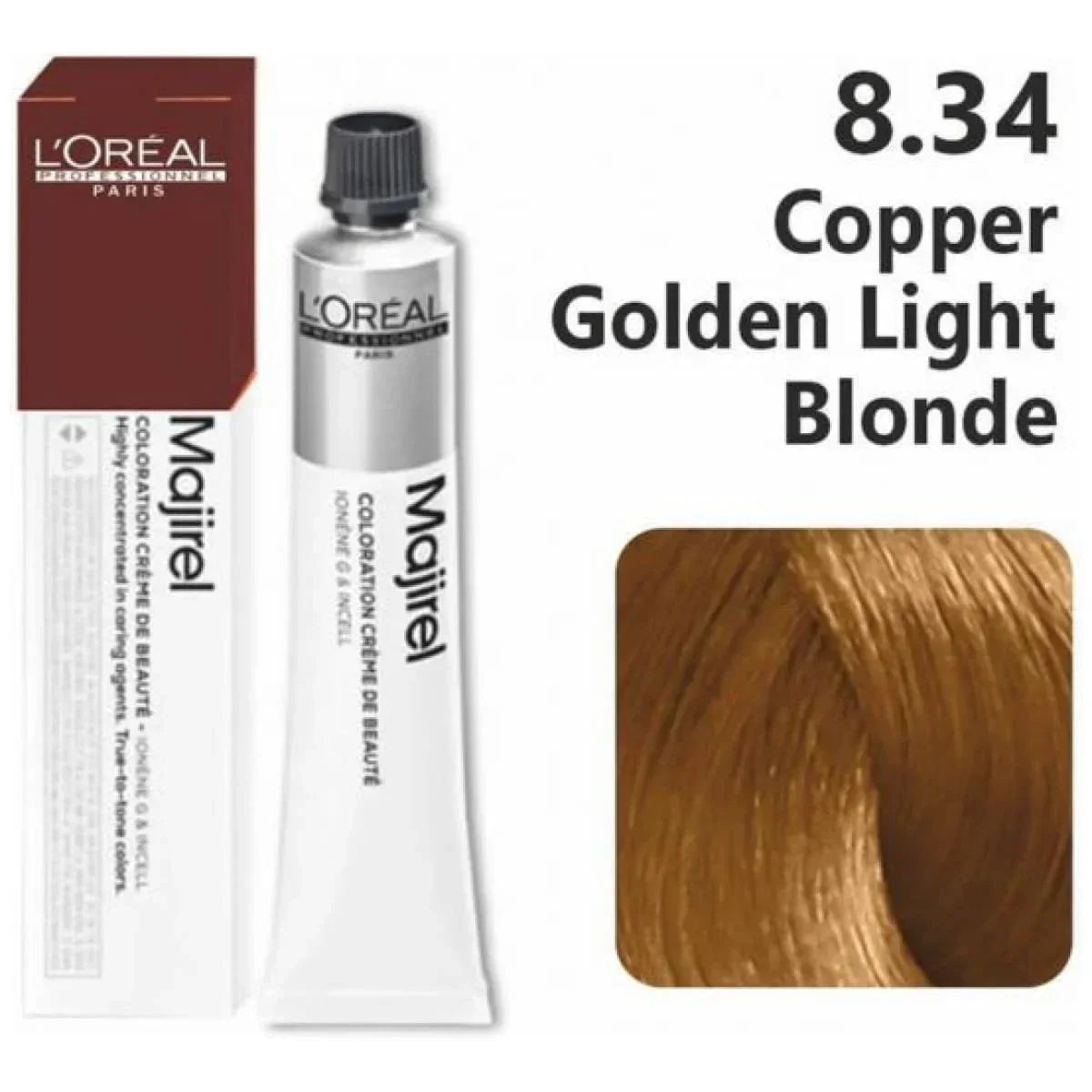 L'Oreal  Professionnel Paris - Majirel - 8.34 (Copper Golden Light Blonde) - Mix 1:1.5 - ((49.5g)) - Indicrest