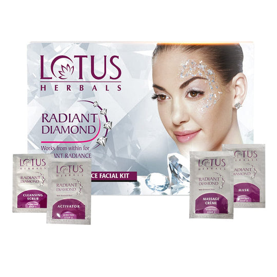 Lotus Herbals Radiant Diamond Cellular Radiance Salon Grade Facial Kit, 170g Buy at Indicrest