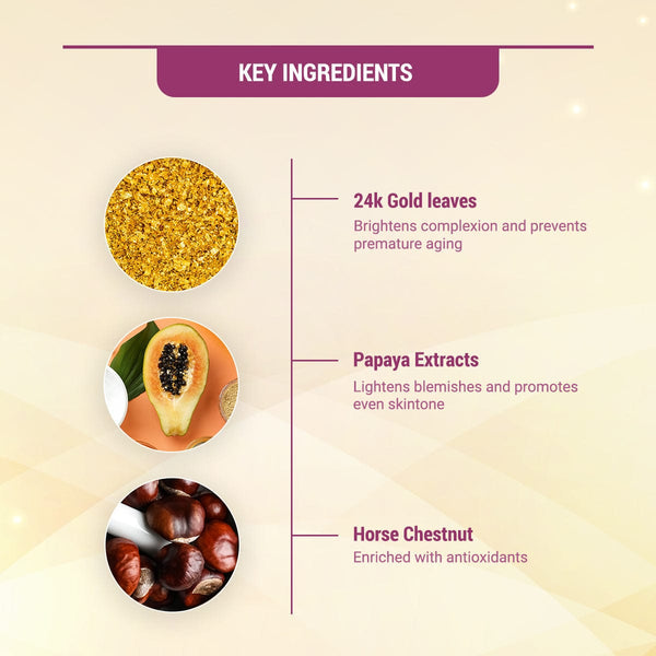 Lotus Herbals Radiant Gold Cellular Glow Salon Grade 4 Facial Kit, 37g Buy at Indicrest Image 2