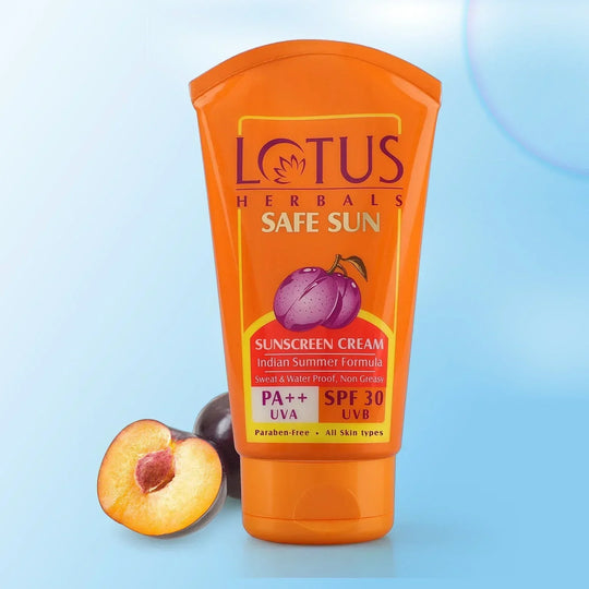 Lotus Herbals Safe Sun Sunblock Spf 30 Pa++, Sunscreen For Indian Summer Condition, (50g) - Indicrest Buy at Indicrest