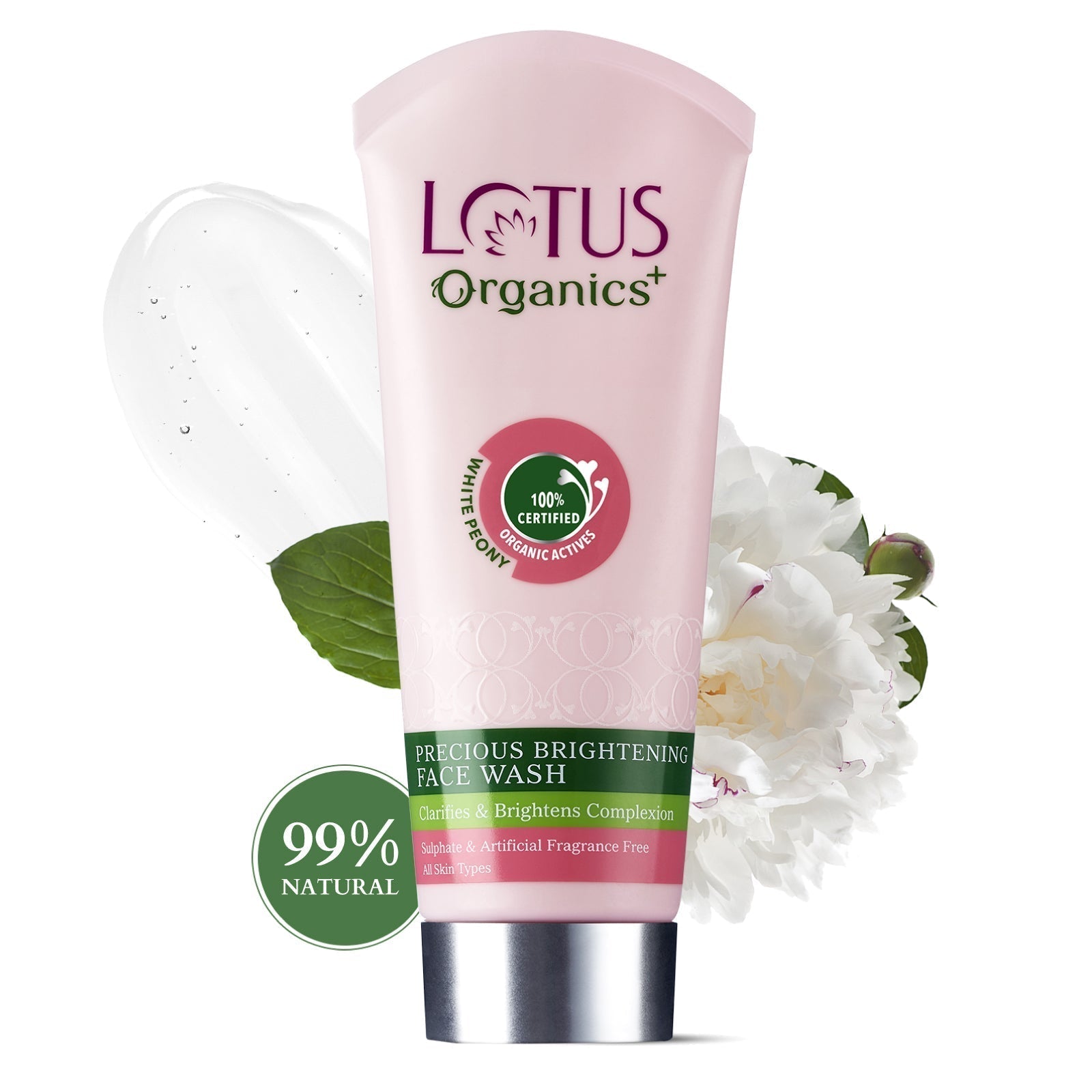 Lotus Organics+ Precious Brightening Face Wash, 100g – Cleanse & Illuminate Skin Buy at Indicrest Image 2