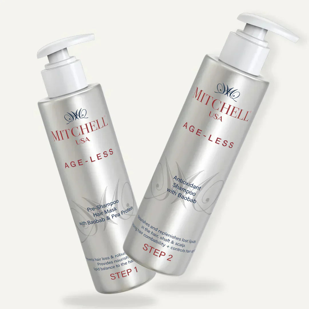 Mitchell USA  Ageless Hair Wash Regime (Pre-Shampoo Mask + Antioxidant Shampoo) (200gms + 200ml) - Indicrest