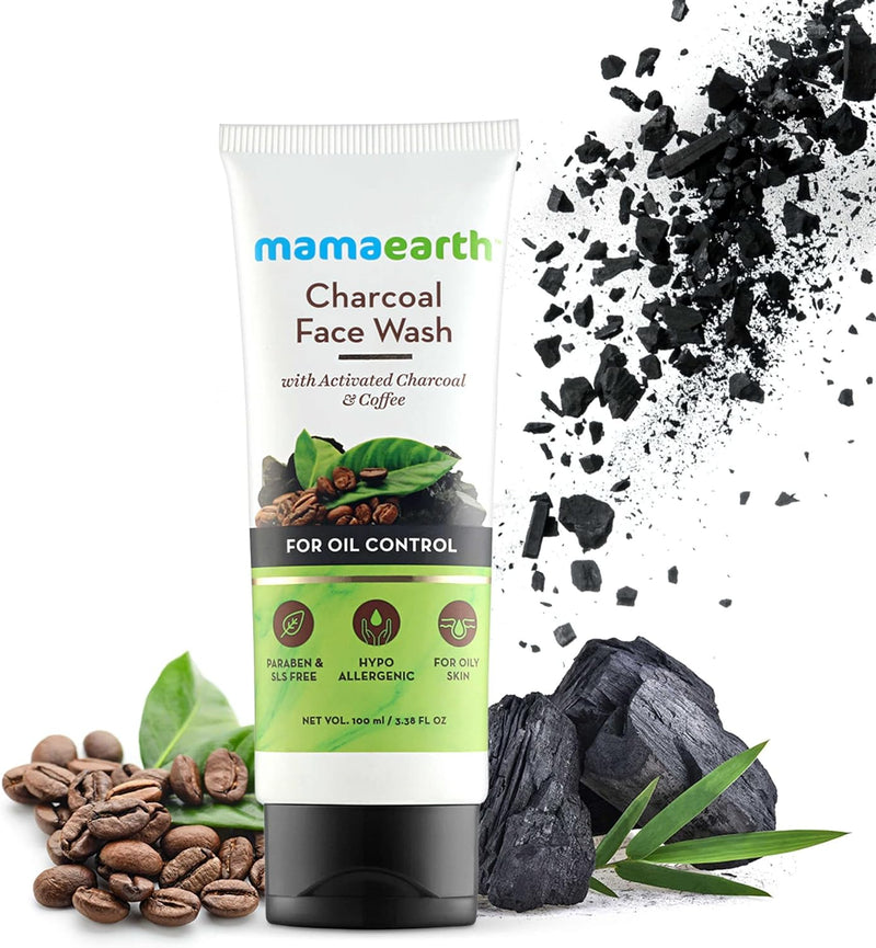Mamaearth Charcoal Face Wash, 100ml - Indicrest Buy at Indicrest