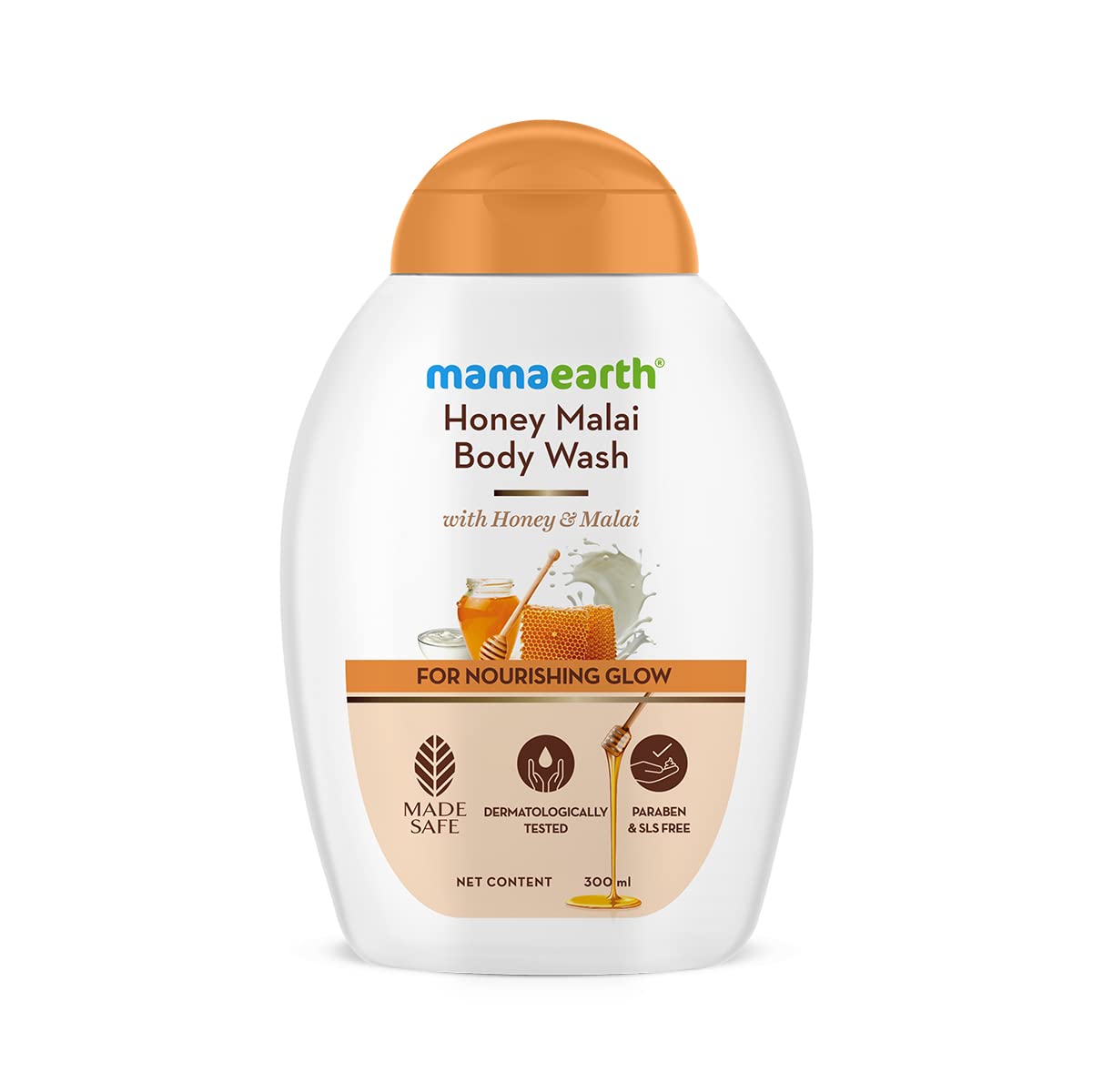 Mamaearth Honey Malai Body Wash, 300ml - Indicrest