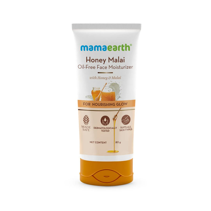Mamaearth Honey Malai Oil Free Moisturizer, 80ml - Indicrest Buy at Indicrest
