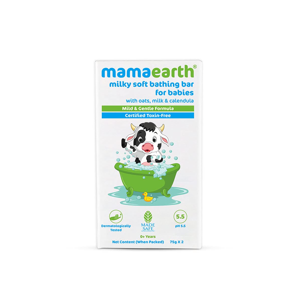 Mamaearth Milky Soft Bathing Bar Soap, pack of 2x75g - Indicrest