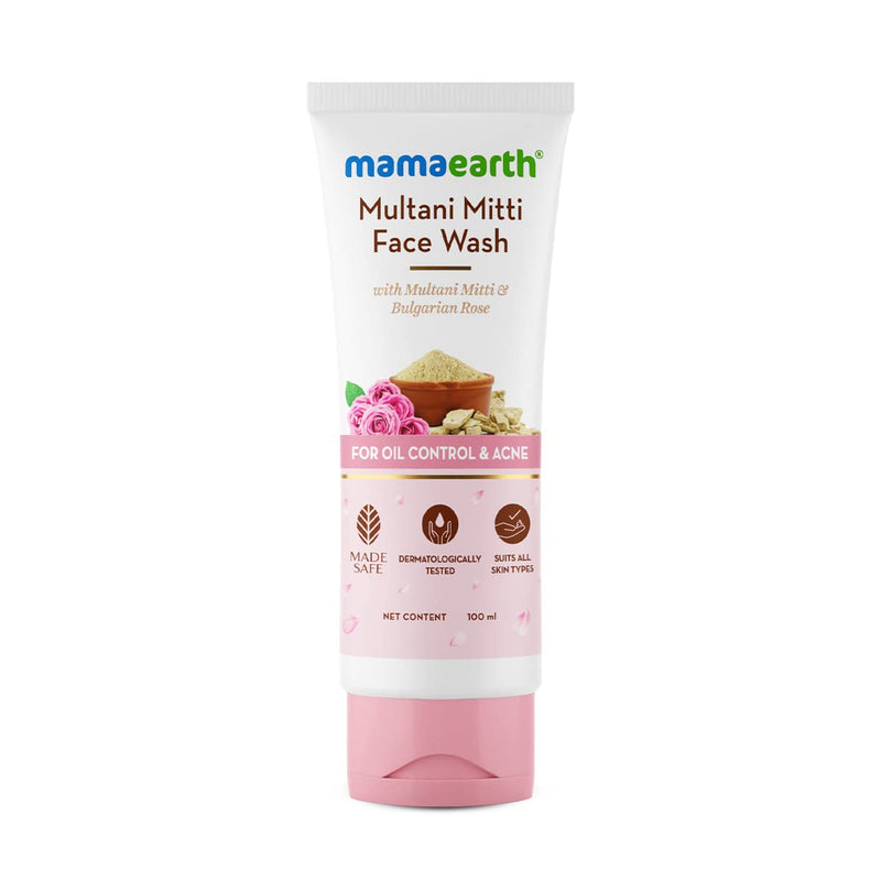 Mamaearth Multani Mitti Face Wash, 100ml - Indicrest Buy at Indicrest