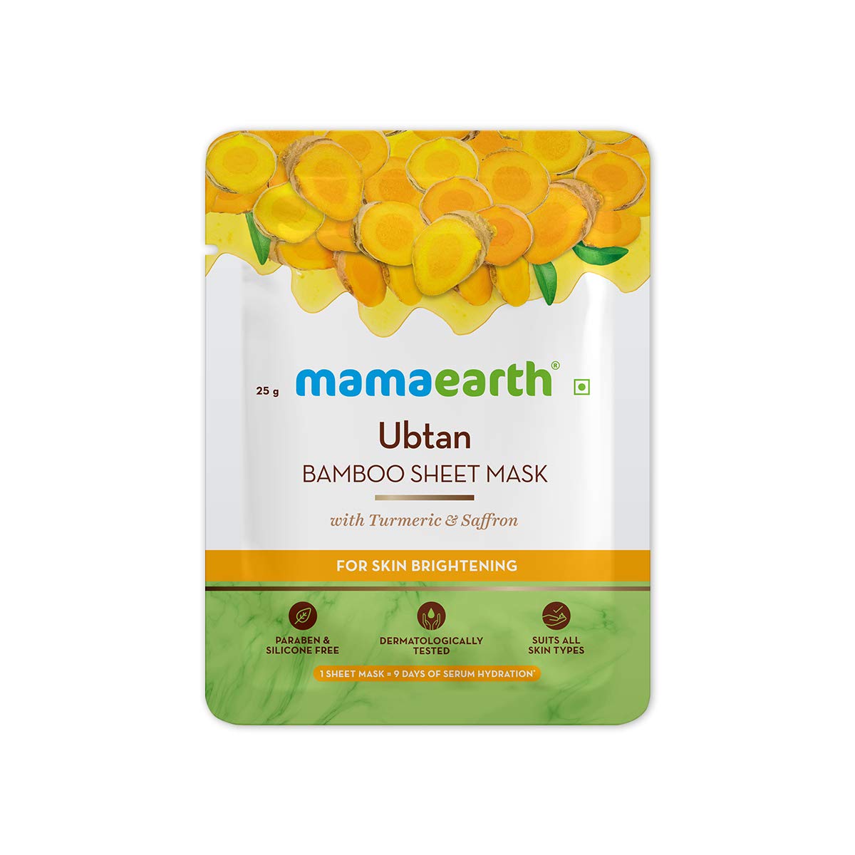 Mamaearth Ubtan Bamboo Sheet Mask, 25g - Indicrest
