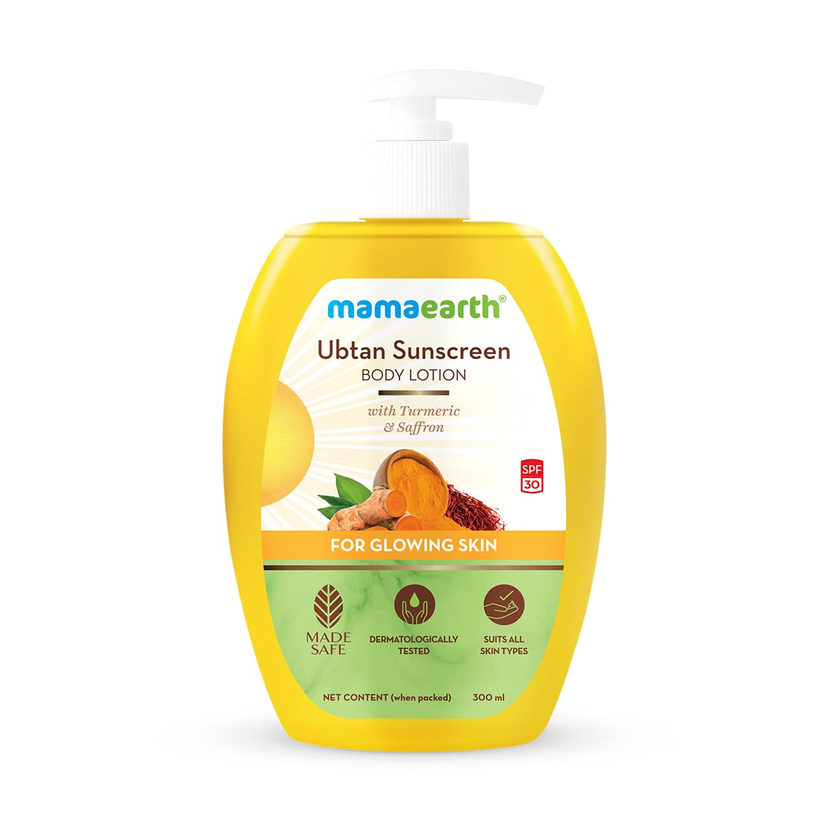 Mamaearth Ubtan Sunscreen Body Lotion, 300ml - Indicrest