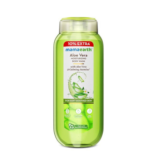 Mamaearth Aloe Vera Moisturizing Body Wash with Aloe Vera & Calming Jasmine For Soft & Soothed Skin, 250ml + 25ml Extra Buy at Indicrest