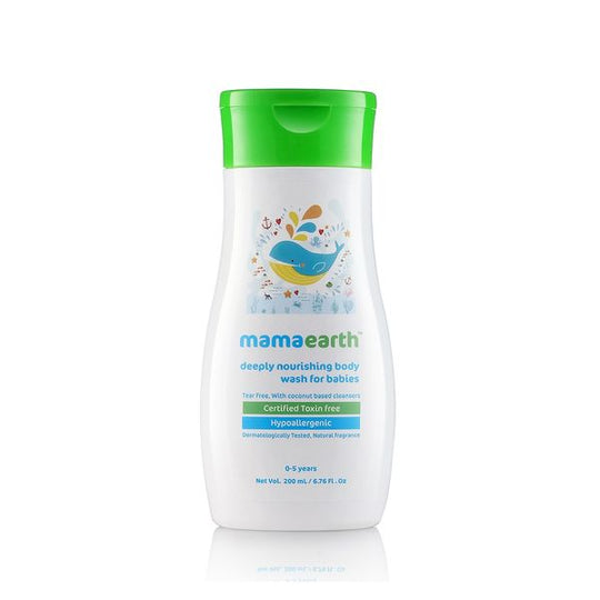 Mamaearth Deeply Nourishing Body Wash for Babies 200ml Bottle Buy at Indicrest