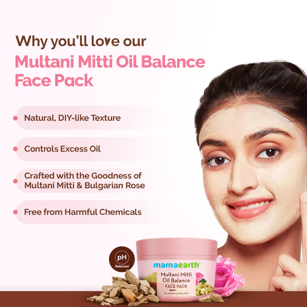 Mamaearth Multani Mitti Oil Balance Face Pack, 200g Buy at Indicrest Image 2