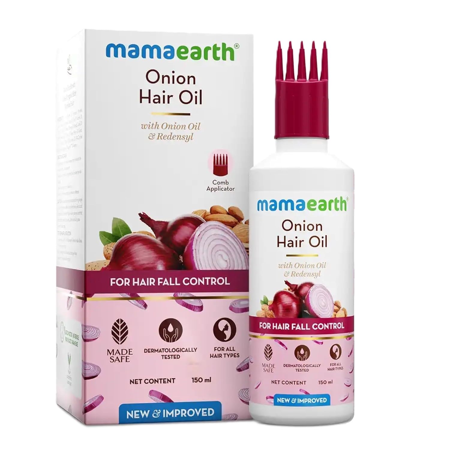 Mamaearth Onion Hair Oil for Men & Women with Onion & Redensyl, 150ml