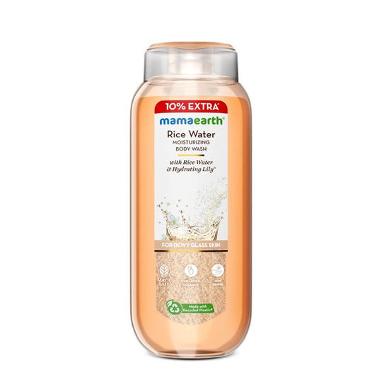 Mamaearth Rice Water Moisturizing Body Wash with Rice Water & Hydrating Lily for Dewy Glass Skin, 250ml + 25ml Extra Buy at Indicrest