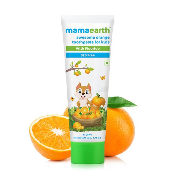 Mamaearth Sulfate Free Awesome Orange Toothpaste for Children