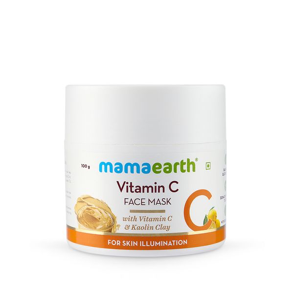 Mamaearth Vitamin C Face Mask Front View 100g Buy at Indicrest