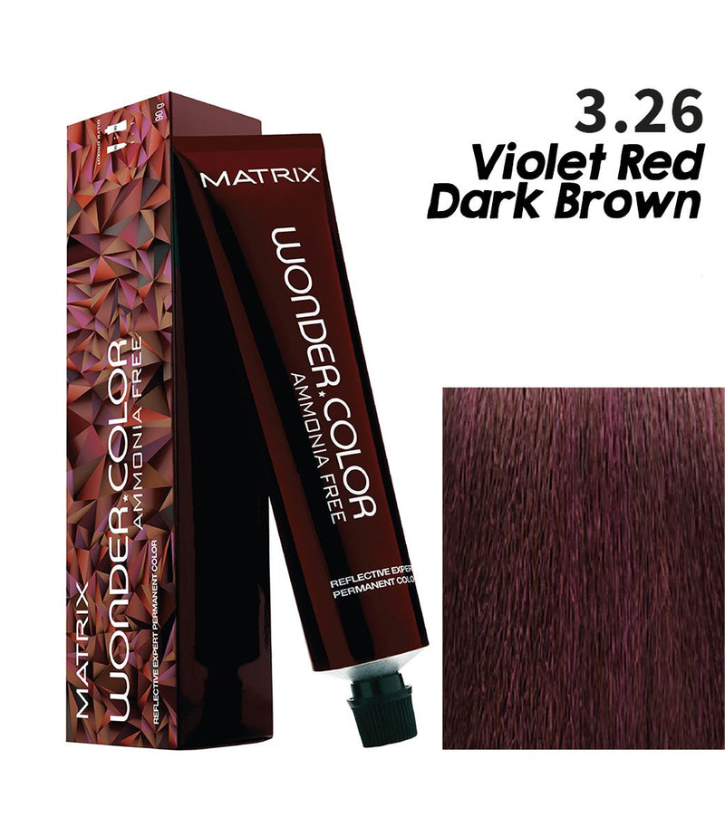 Matrix Wonder Color Ammonia Free Permanent Hair Color - 3.26-3VR - Violet Red Dark Brown - (90ml) - Indicrest Buy at Indicrest