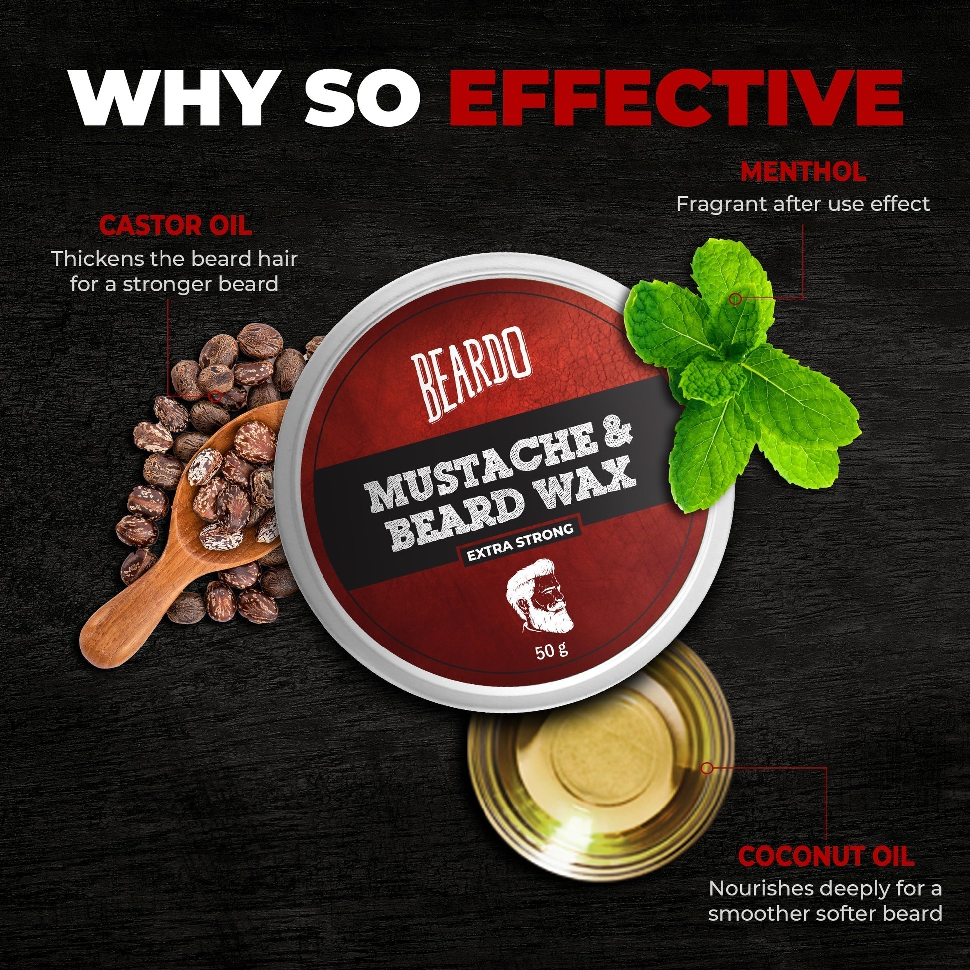 Matte Finish Beard Wax for Shaping and Control