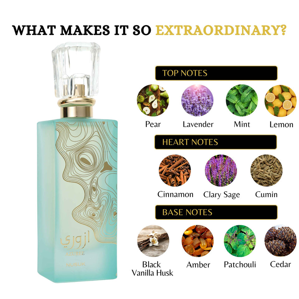 NUSUK Azuree long-lasting perfume for women