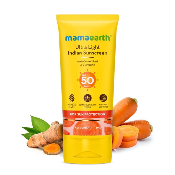 Natural Sunscreen for Indian Skin Mamaearth 80g