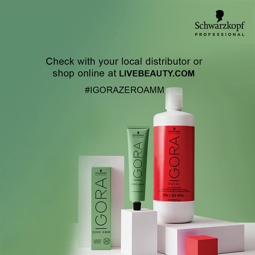 Natural black hair colour cream Igora Zero AMM Indicrest