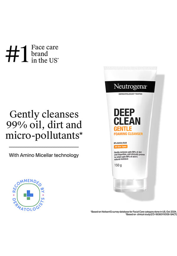 Neutrogena foaming face cleanser 150g tube