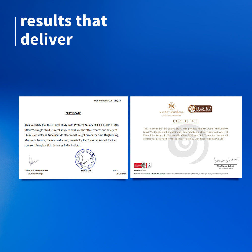 Plum 2% Niacinamide & Rice Water Brightening Gel Moisturizer | 2X Hydration | Brightens Skin In 2 Weeks | Non-Greasy, 50g x 2