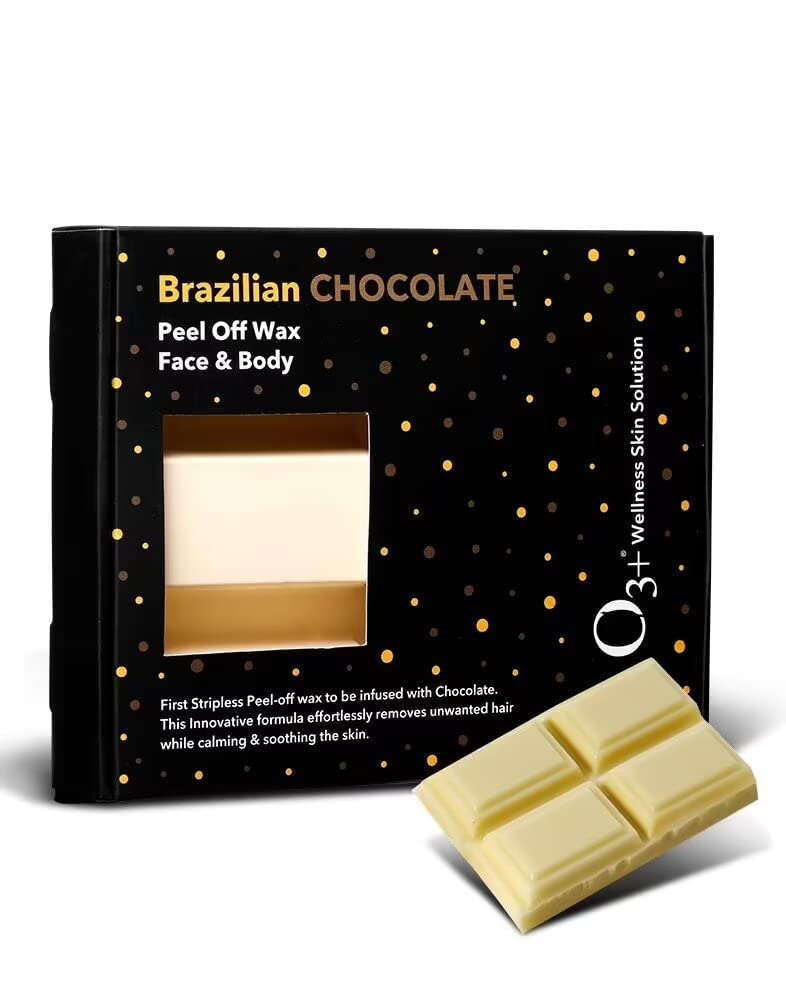 O3+ Brazilian Chocolate Peel Off Wax for Face & Body, 330g - Indicrest