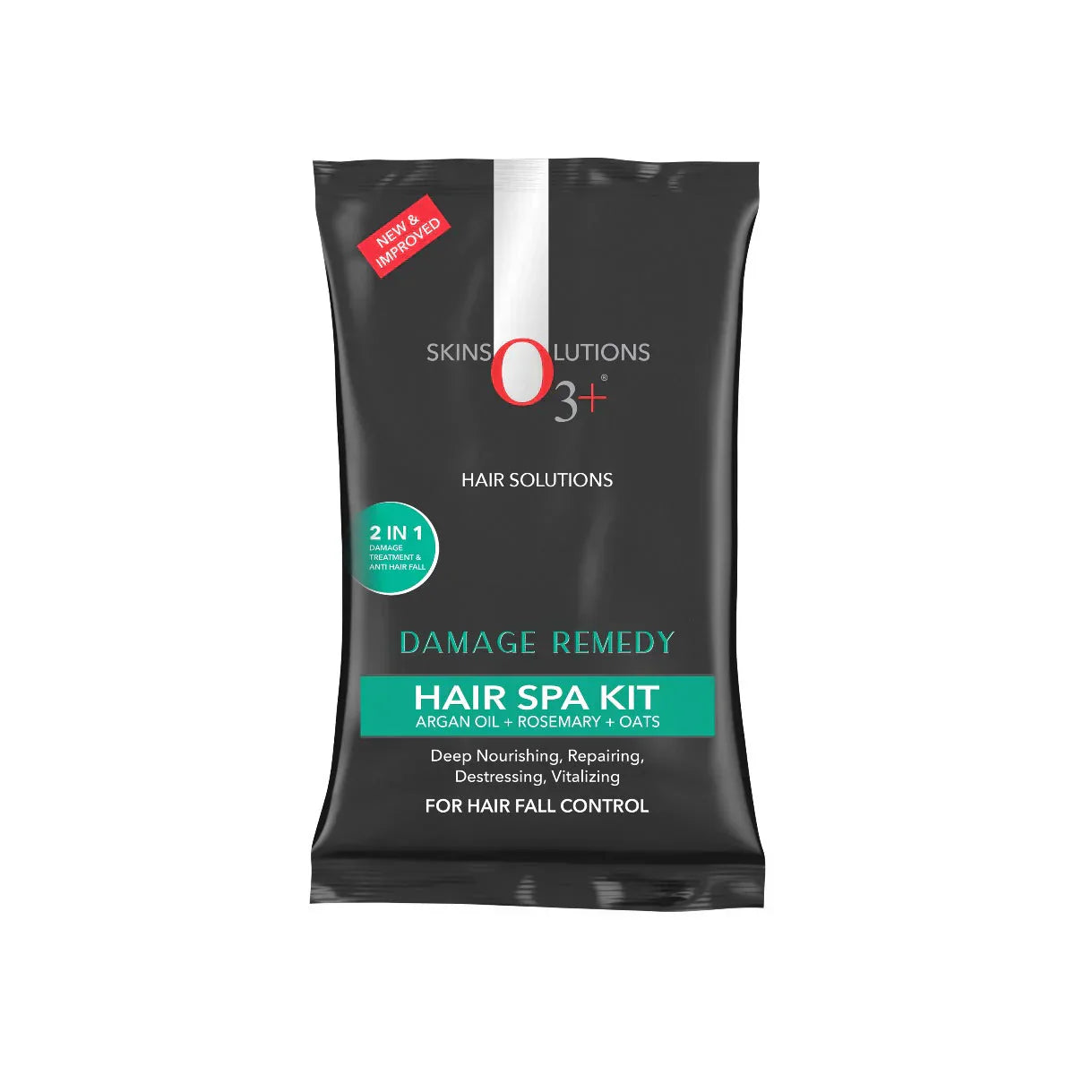 O3+ Hair Spa Kit Infused with Argan Oil, Rosemary & Oats for Fall Control, Deep Nourishing & Repairing (60g) - Indicrest