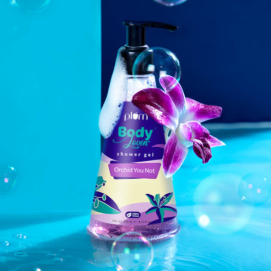 Plum Orchid You Not Shower Gel by Plum BodyLovin' | SLS-Free | Hydrating Formula | Citrusy-Floral Fragrance | Aloe-Infused Body Wash, 240ml Buy at Indicrest