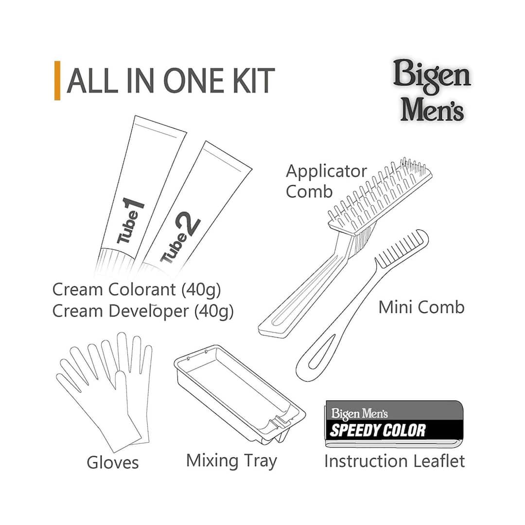 Open Pack of Bigen 883 with Brush and Tray