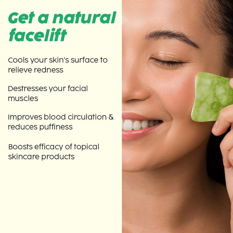 Plix Gua Sha Tool for Skin Lifting | Massage to Reduce Puffiness, 10g