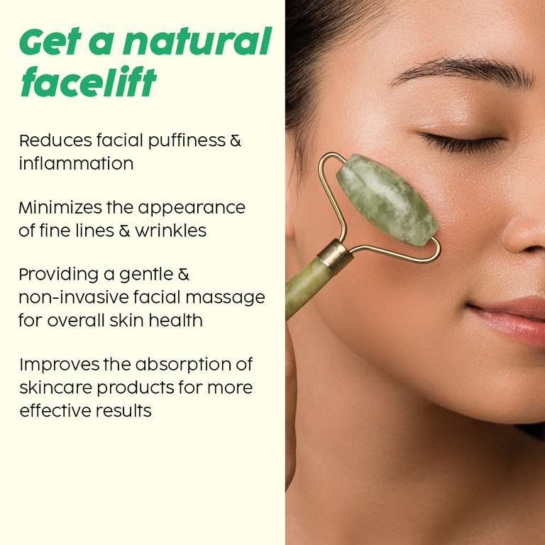 Plix Jade Roller | Enhance Skincare & Improve Circulation, 10g