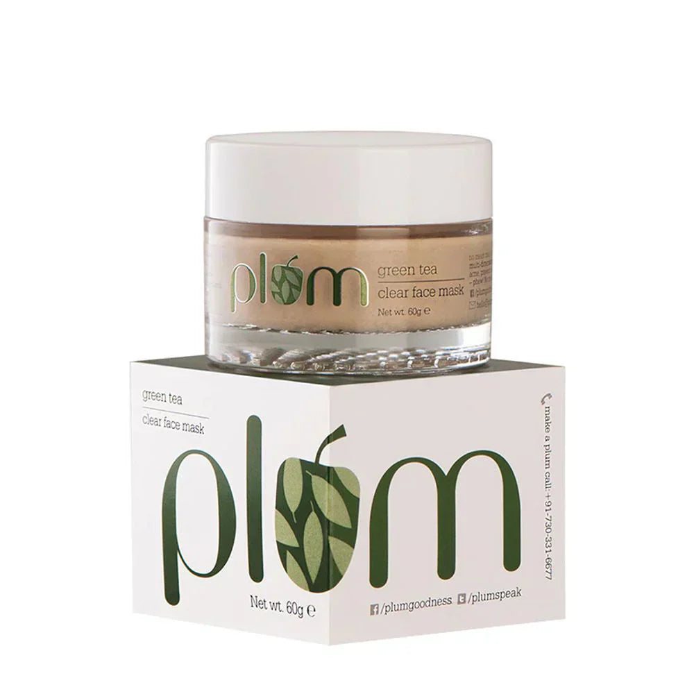 Plum Green Clear Face Mask - Indicrest