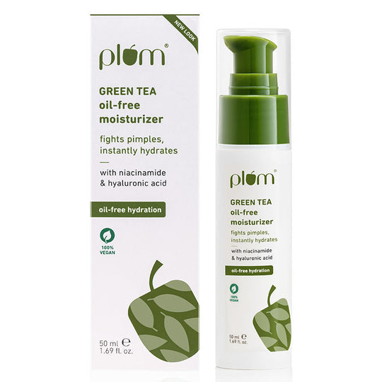 Plum Green Tea Oil-Free Moisturizer for Oily Skin | Fights Acne & Controls Oil | Non-Comedogenic, 50ml Buy at Indicrest