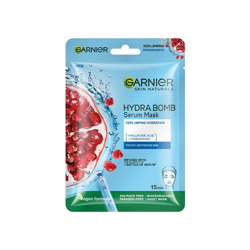 Garnier Hydra Bomb Pomegranate Serum Sheet Mask, 32g - Indicrest