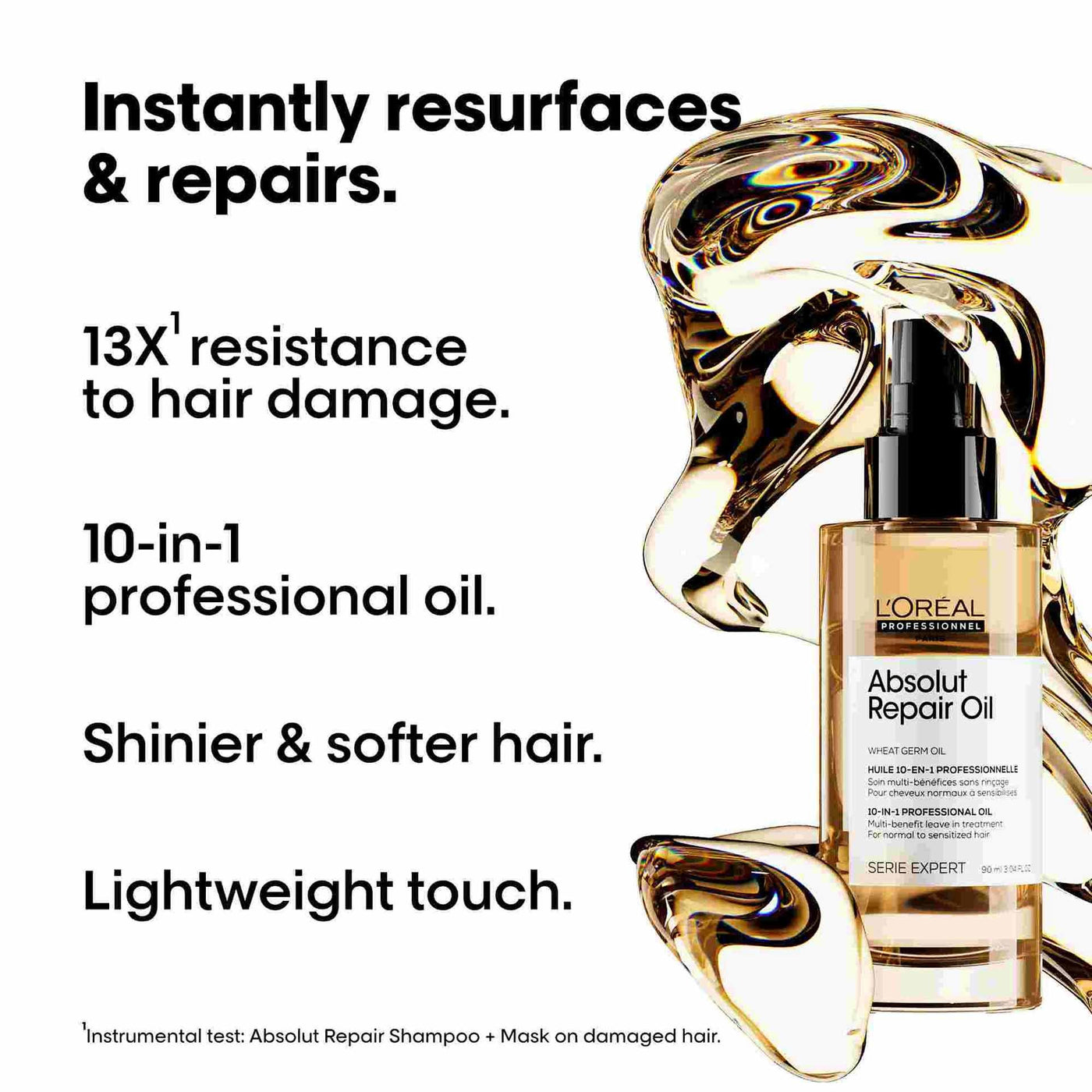 L'Oreal Professionnel Absolut Repair Shampoo 300ml | Absolut Repair Serum 90ml Combo