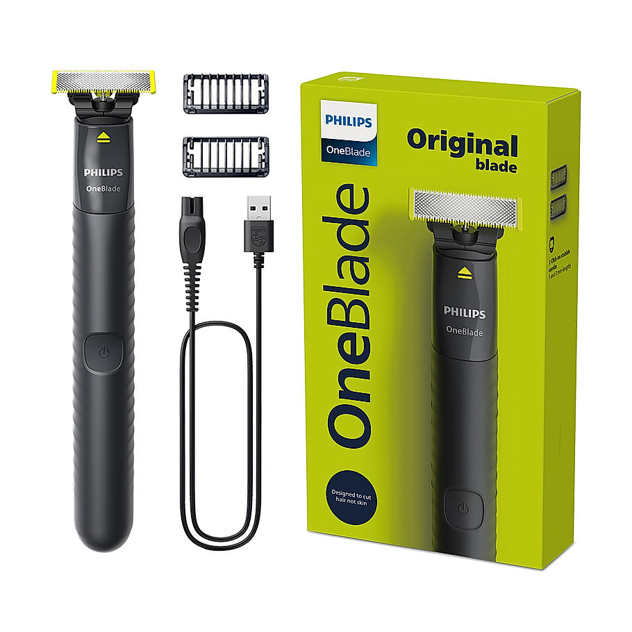 Philips OneBlade - | Hybrid Trimmer and Shaver with Dual Protection Technology | Most Skin Friendly Trim | QP1424/10