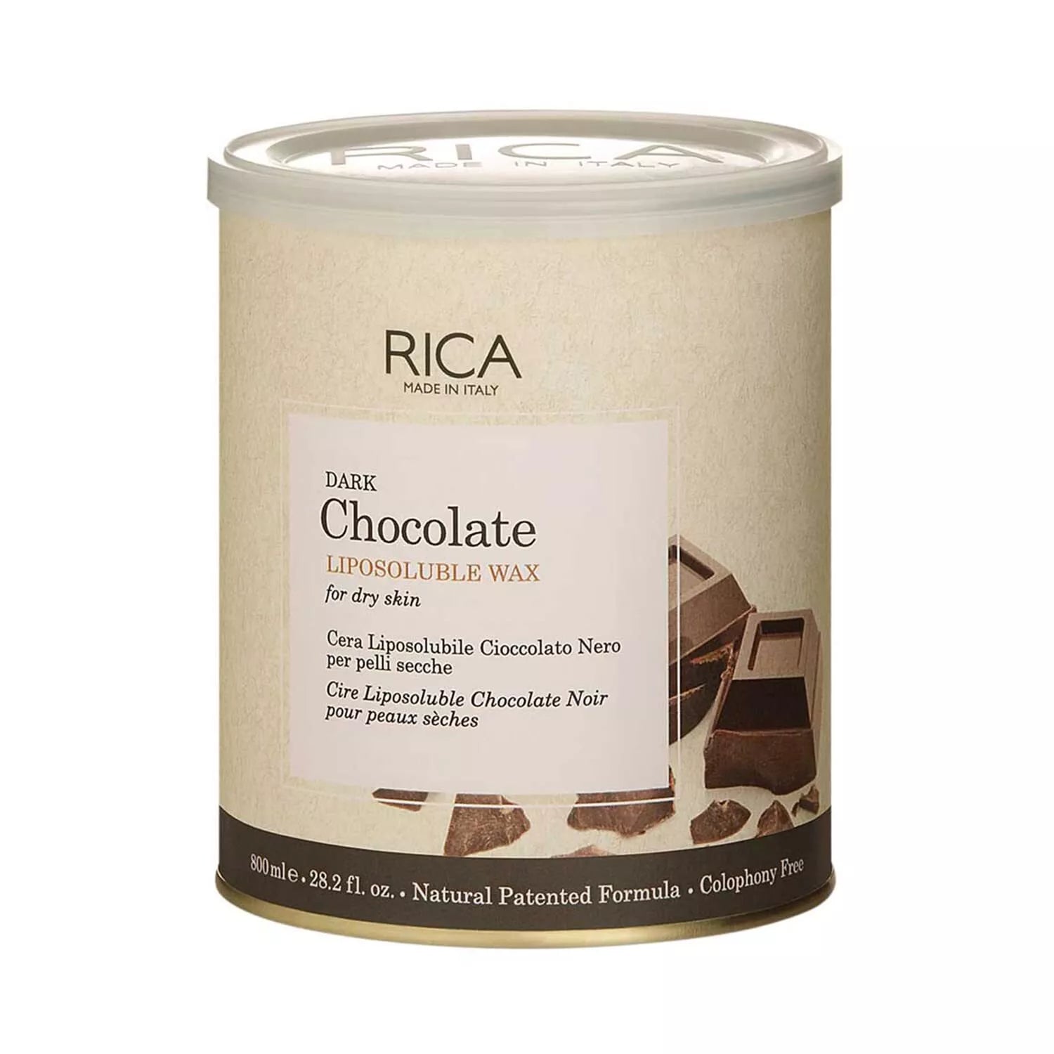 Rica Liposoluble Wax Dark Chocolate 800ml - Indicrest