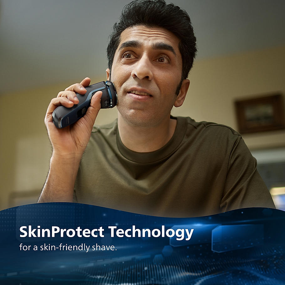 Philips Electric Shaver for Men-| SkinProtect Technology, Wet and Dry Shave | 5D Floating Heads | 27 Self Sharpening Blades | Pop up Trimmer | Cordless | Waterproof | S3144/03