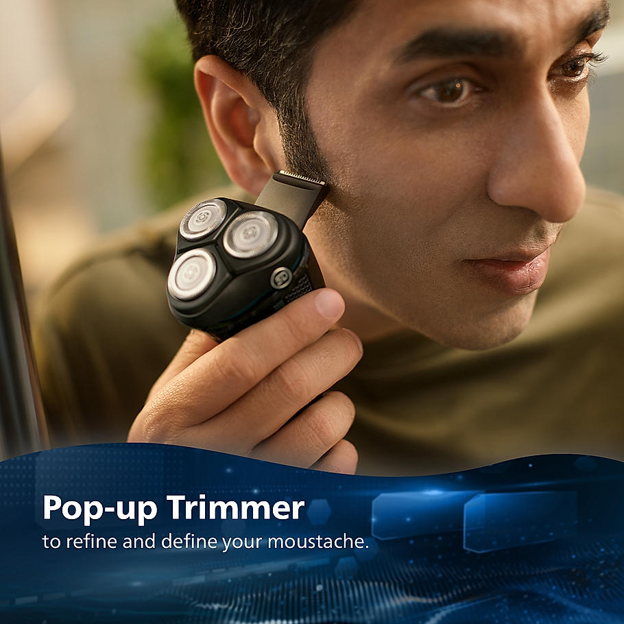 Philips Electric Shaver for Men-| SkinProtect Technology, Wet and Dry Shave | 5D Floating Heads | 27 Self Sharpening Blades | Pop up Trimmer | Cordless | Waterproof | S3144/03