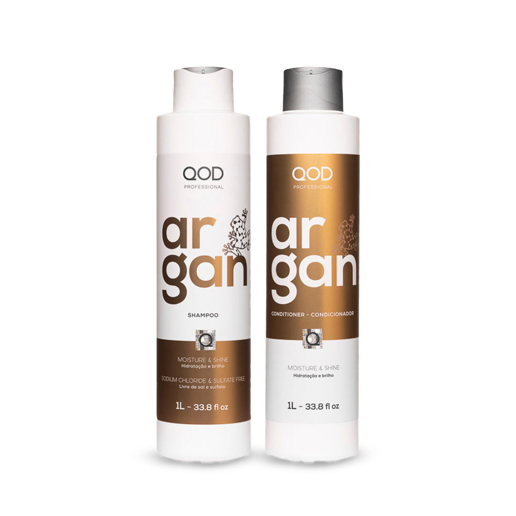 QOD Argan- Shampoo and Conditioner 1000ml Each - Combo